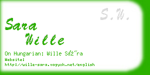 sara wille business card